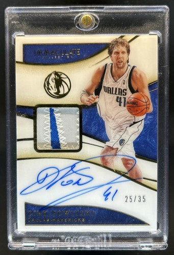 2019-20 Panini Immaculate Collection Dirk Nowitzki Patch Auto #/35 Mavericks