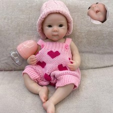 12 inch Full Silicone Reborn Baby Doll Girl Lifelike Newborn Dolls Open Mouth...