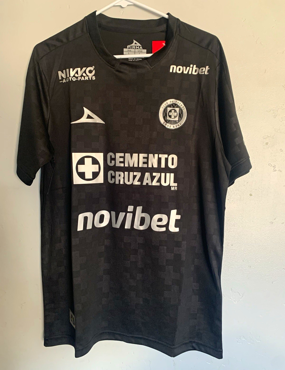 Pirma Authentic Cruz Azul Men's Short Sleeve Soccer Jersey Regular Black