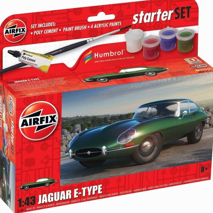 Airfix A55009 Small Starter Set Jaguar E-Type in 1:43 Bausatz Neu + OVP