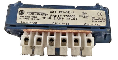 Allen Bradley 1321-3R2-A 178865 Line Reactor 12mh 3ph 600v-ac