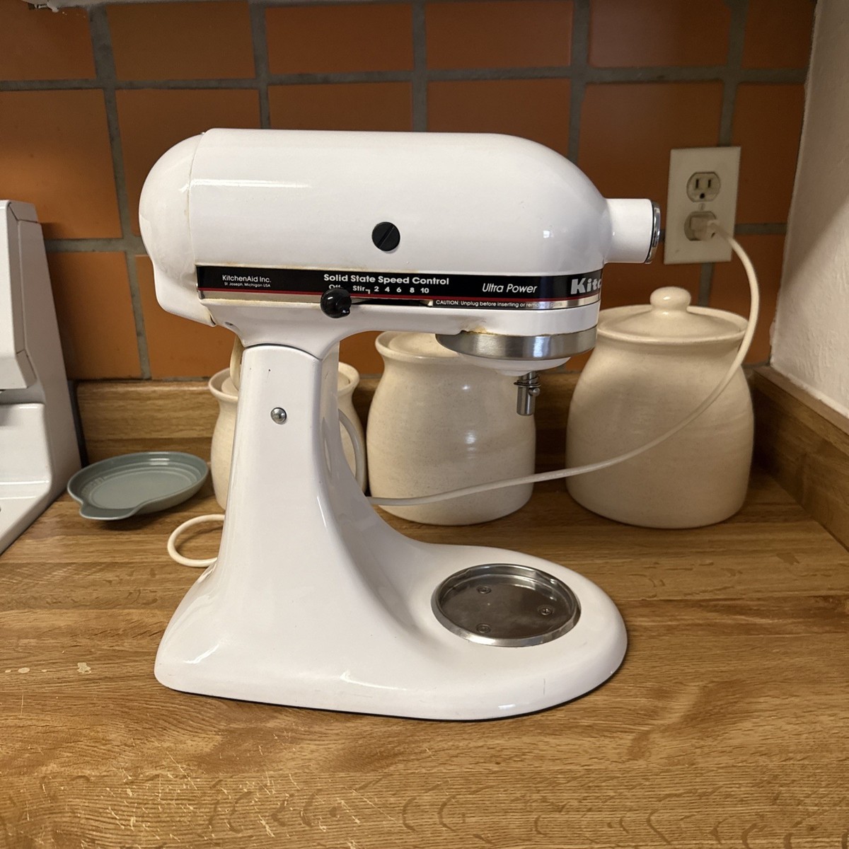 White KitchenAid KSM90 300W Ultra Power Stand Mixer for sale