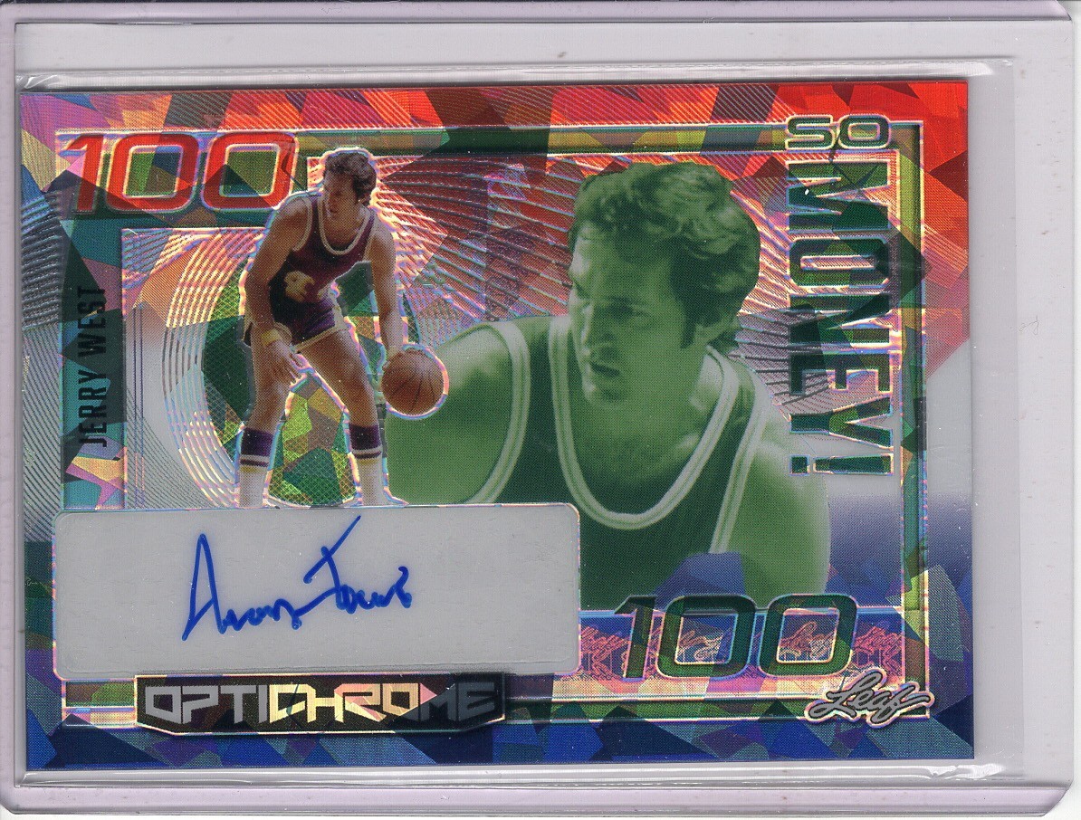 2022-23 LEAF OPTICHROME JERRY WEST AUTO #1/1 *SO MONEY 100*