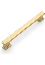 Amerdeco 10 Pack Brushed Gold Cabinet Pulls 6.3 Inch(160mm) Hole Center