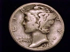 1927-S  Mercury Dime, Good to almost Very  Good Grade.