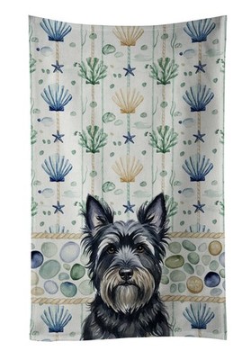 Caroline's Treasures Black Skye Terrier Coastal Sea Glass Kitchen Towel