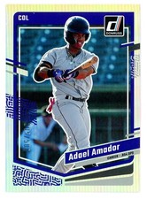 Adael Amador 2023 Donruss SILVER HOLO /500 #129 Colorado Rockies ROOKIE