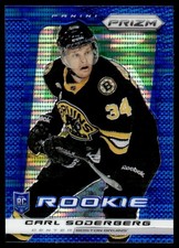 2013-14 Panini Prizm Prizms Blue Pulsar Carl Soderberg Rookie Boston Bruins #206