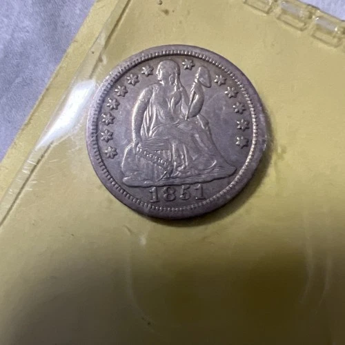 1851 SEATED LIBERTY DIME (good condition)