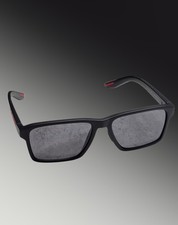 PRADA LINEA ROSSA SPS 05YS Rubber Black/Dark Grey Polarized DG0-02G Sunglasses