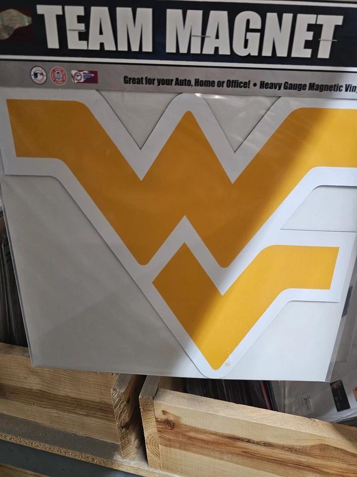 WEST VIRGINIA MOUNTAINEERS NCAA FOOTBALL MAGNET CAR OFFICE 12 Inch Helmet NEW - Image 2 of 3