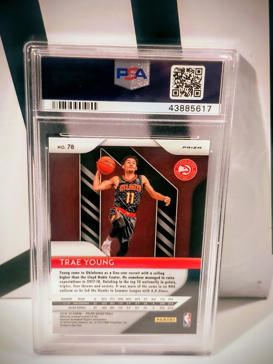 Panini 2018-19 Prizm Trae Young #78 Ruby Wave Prizm Rookie Atlanta