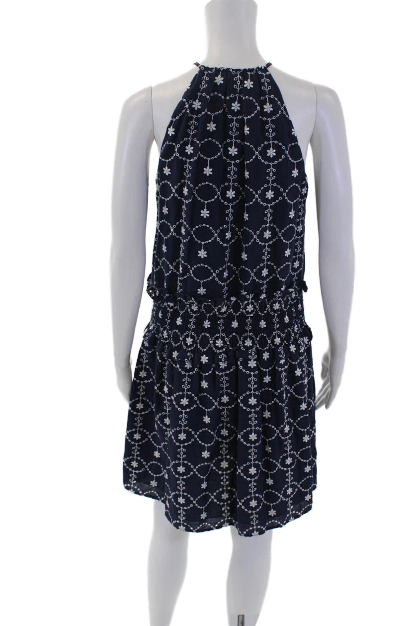 Abito donna Michael Michael Kors con occhielli linea A blu navy taglia extra small