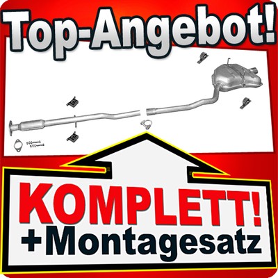 Auspuff für BMW MINI COOPER 1.6 16V Schrägheck Cabrio 2000-2008 Auspuffanlage