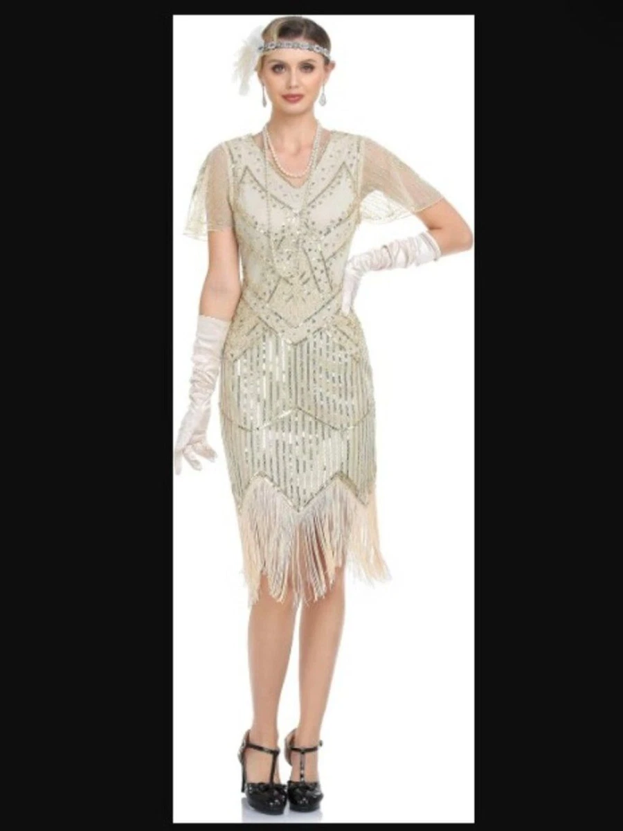 flapper dress cute Women's products for sale Costume ideas Color:ECRU web summer 1 2026 White maxi backless bodycon This is also available