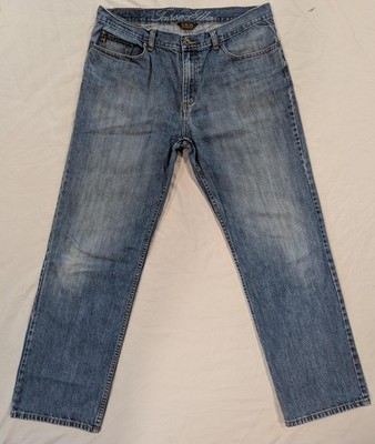 Tasso Elba Jeans Mens 36x32 Blue Med Wash Classic Straight Denim Casual