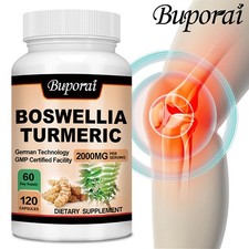Boswellia Turmeric 2000mg -Pain Relief,Joint Health,Natural Powerful Antioxidant