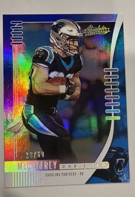 2019 Panini Absolute - Christian McCaffrey #83 Spectrum Blue /50