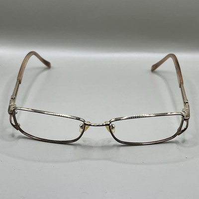 VALENTINO V5414 064Y Eyeglasses Frames Brown/Gold Rectangular Full Rim 52-17-135