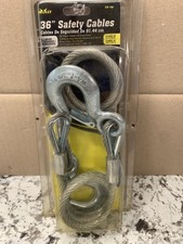 Bully CR104 36" Wire Cable Class 3 Trailer Safety Cables (PAIR) 5000 Lb Max Load