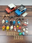 Vtg 1976 Playmobil Geobra Vehicle Figure Horses accessory Lot Police Fire Chief