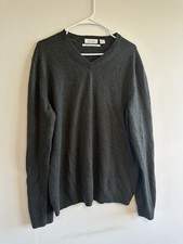 Calvin Klein Men's Size XXL Pullover V-Neck Sweater Made Of Wool European Yarn