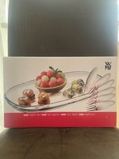 WMF Party Set Buffet Glasplatte mit 6 Partygabeln neu OVP