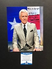 Alex Trebek autographed signed 8x10 photo Beckett BAS COA Jeopardy Host TV RIP