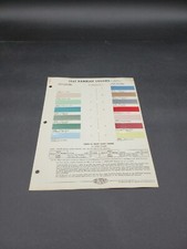 1961 DUPONT DUCO DULUX COMBINATIONS RAMBLER COLORS PAINT CHIP SWATCH SHEET 