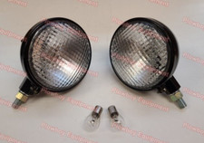 Black Head Light Pair 6v/12v For Farmall Ih Allis Chalmers John Deere Cockshutt