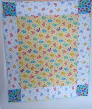Care Bears Gummi Quilt Baby Toddler Crib Blanket Heart Stitch Handmade