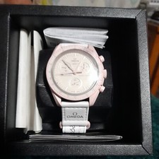 Omega  swatch Moonwatch Pink Men's Watch - SO33P100
