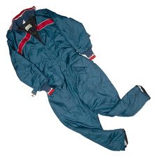 Vintage Sears Belted Insulated Womens Ski Suit Blue 90s Nylon L W30 L25
