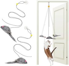 2 Pack Hanging Cat Toys Interactive Self Play Hanging Mouse Cat Toy for Bored...