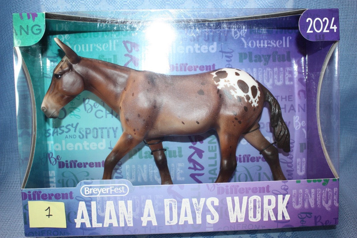 Spotted Mule Dressage Mule For Sale NIB Breyerfest 2024 ALAN A