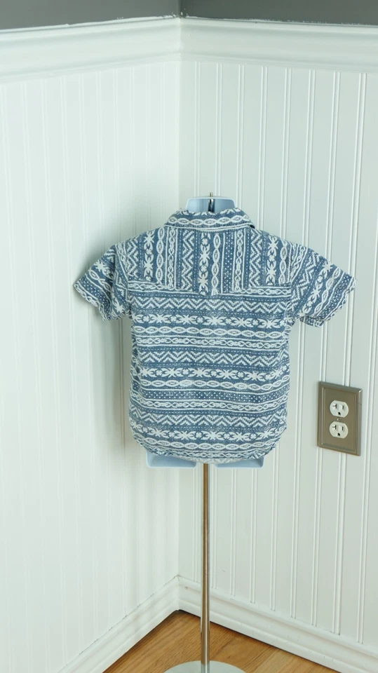 Lucky Brand ребенка ясельного возраста рубашка с коротким рукавом кнопка рубашка размер 2T в полоску - Изображение 3 из 4