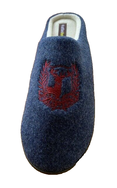 SAOLA Pantofole da uomo blu slip on suola rigida invernali calde taglia 9 nuove