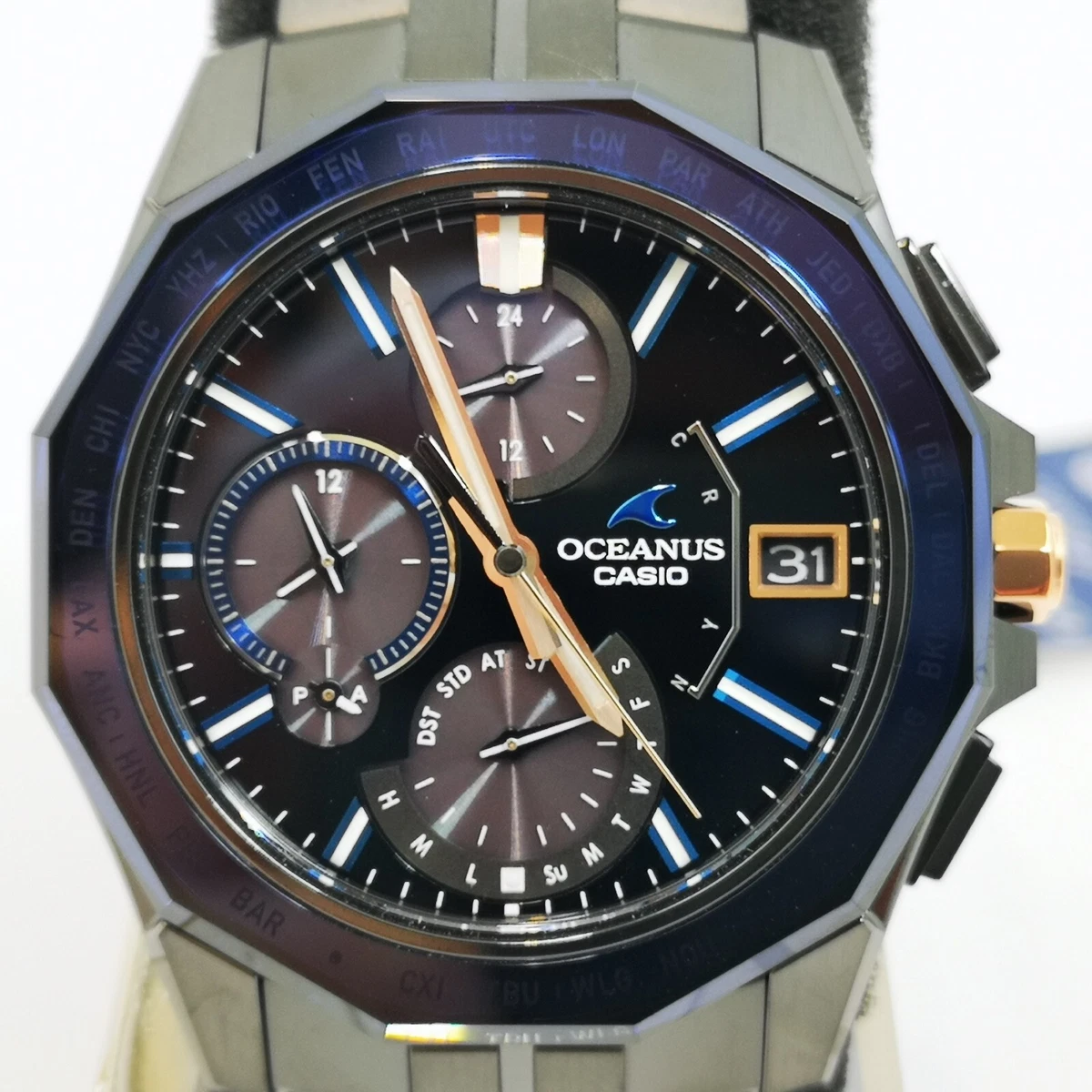 CASIO Oceanus Manta OCW-S6000B-1AJF Black Blue Solar Radio Men