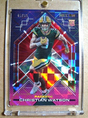 2022 Christian Watson Panini Chronicles Recon Rookie Red RC /99 MINT 🔥🔥 ...