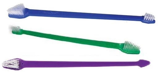 100 Pack Dual End Pet Toothbrushes Bulk Set Vet Dog Rescue Shelter Choose Color