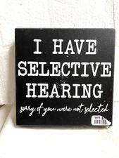 Funny Word Saying Square Shelf /Desk Block Sign 5x5” Wood By My Word!