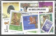 BELARUS - Biélorussie collections de 25 et 50 timbres différents oblitérés