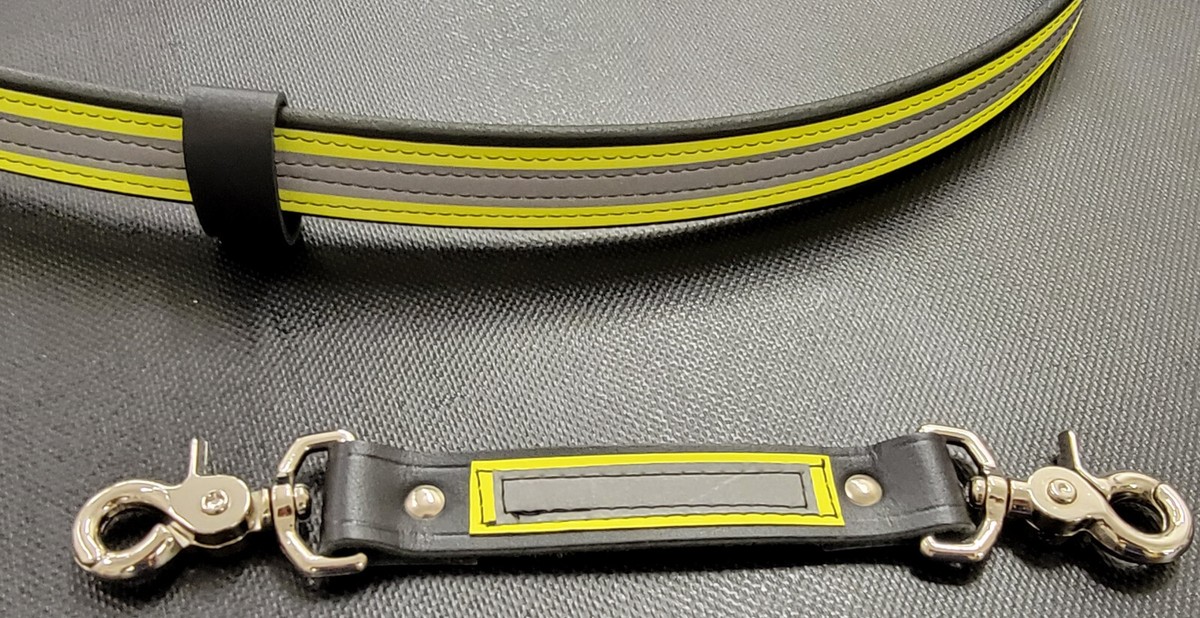Feuerwehr Gürtel Leder in Schwarzer Optik