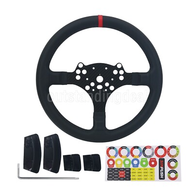 SIMPUSH 13 Inch Steering Wheel MOD Steering Wheel with Cowhide for PXN V10 ot25 