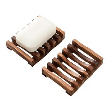 Wooden Soap Dish for ShowerSet of 2 Shower Soap HolderSelf draining Bar Soap ...