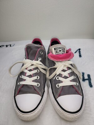 Converse Chuck Taylor All Star Gray Double Tongue Low Top Sneakers Sz  553443F