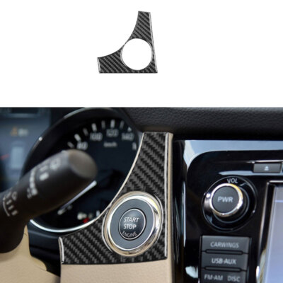 For Nissan X-Trail 2014-18 Real Carbon Fiber Start Button Ignition Switch Panel