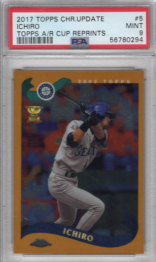 2017 topps chrome update ichiro psa 9 seattle mariners baseball