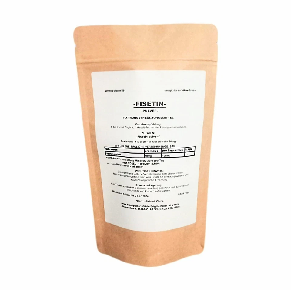 50g FISETIN Pulver  100mg TD +++Messlöffel - Perückenstrauch extrakt 98% - Bild 1 von 1