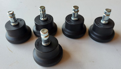 3x Set of 5 Floor Glides Sturdy 31 for Office Chair/Dining Chair, Ø 11mm Black